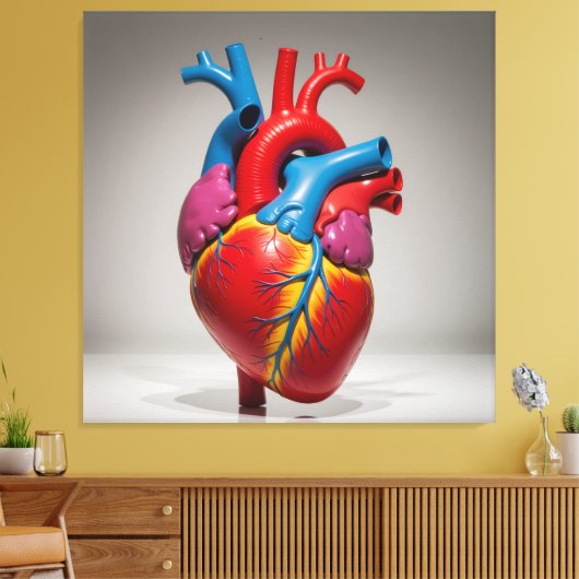 „Das menschliche Herz – Zentrum des Lebens“ Leinwanddruck (Insitu (Wohnzimmer))