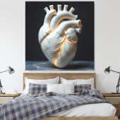 „Das menschliche Herz – Zentrum des Lebens“ Leinwanddruck (Insitu (Schlafzimmer))