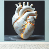 „Das menschliche Herz – Zentrum des Lebens“ Leinwanddruck (Insitu (Holzboden))