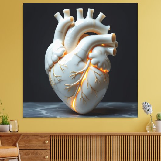 „Das menschliche Herz – Zentrum des Lebens“ Leinwanddruck (Insitu (Wohnzimmer))