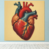 „Das menschliche Herz – Zentrum des Lebens“ Leinwanddruck (Insitu (Holzboden))