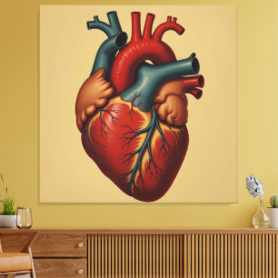 „Das menschliche Herz – Zentrum des Lebens“ Leinwanddruck