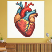 „Das menschliche Herz – Zentrum des Lebens“ Leinwanddruck (Insitu (Wohnzimmer))