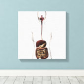 Das menschliche Verdauungssystem 2 Leinwanddruck (Insitu (Holzboden))