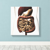 Das menschliche Verdauungssystem 5 Leinwanddruck (Insitu (Holzboden))