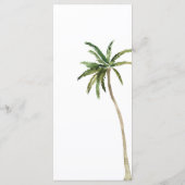 Das Menü "Beach Themed Watercolor Palm Tree" Menükarte (Rückseite)