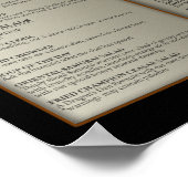 Das Menü der Dragon's Den Tavern Poster (Ecke)