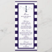 Das Menü der Hochzeitskollektion im Leuchtturm des Menükarte (Vorderseite)