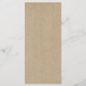 Das Menü der rustikalen Herzenssammlung Menükarte (Rückseite)