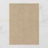 Das Menü der rustikalen Herzenssammlung Menükarte (Rückseite)