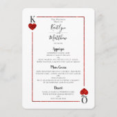 Das Menü für die Zusammenstellung von Monogram-Kar Menükarte (Vorderseite)