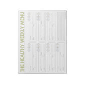 Das Menü "Gesunde Woche" Notizblock (Rotiert)