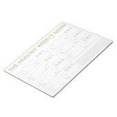 Das Menü "Gesunde Woche" Notizblock (angewinkelt)