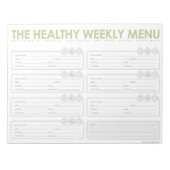 Das Menü "Gesunde Woche" Notizblock (Vorderseite)