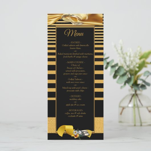 Das Menü "Great Gatsby Inspiration" Menükarte (Stehend Vorderseite)