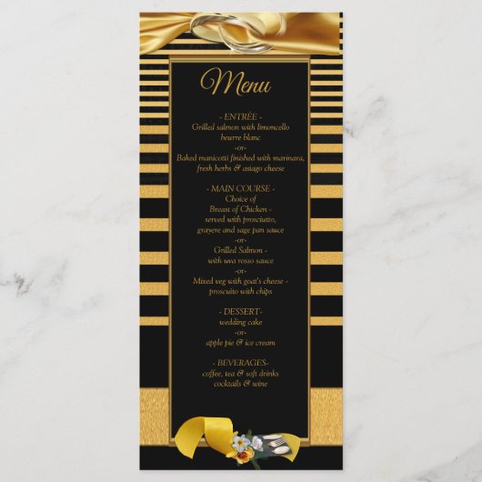 Das Menü "Great Gatsby Inspiration" Menükarte (Vorderseite)