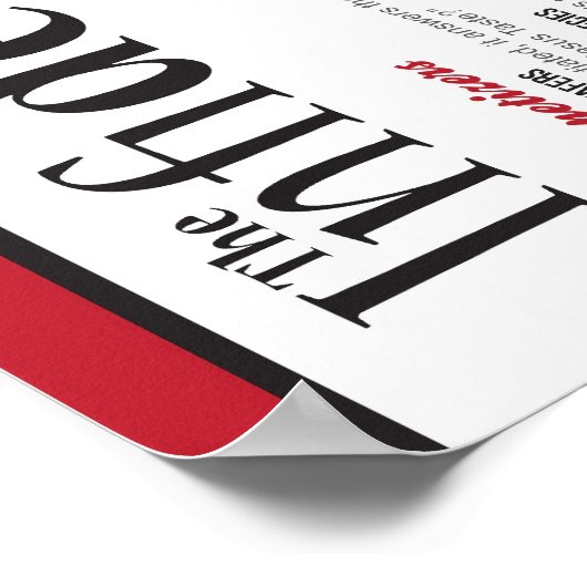 Das Menü "Infideli" Poster (Ecke)