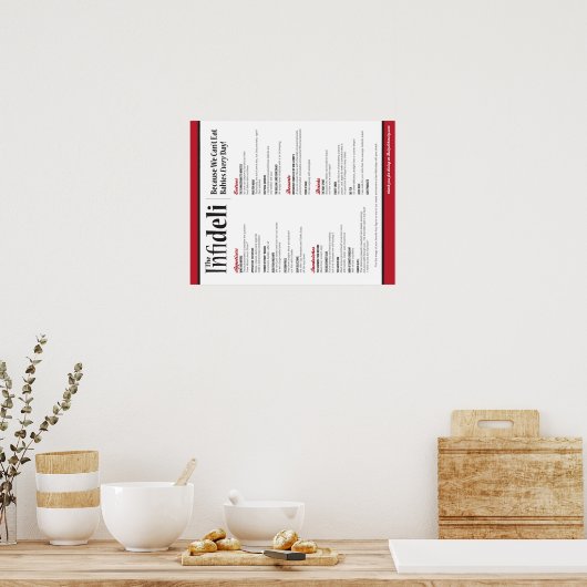 Das Menü "Infideli" Poster (Küche)
