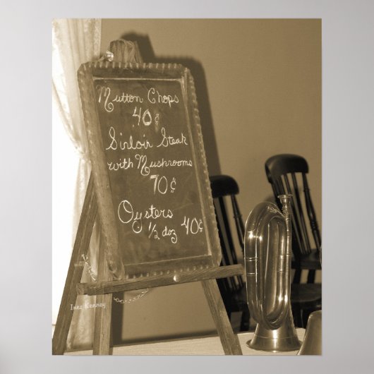 Das Menü Poster (Vorne)