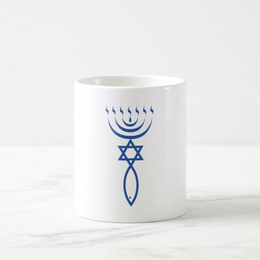Das messianische jüdische Siegel von Jerusalem Kaffeetasse (Mittel)