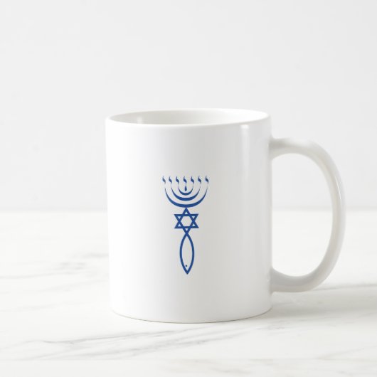 Das messianische jüdische Siegel von Jerusalem Kaffeetasse (Rechts)