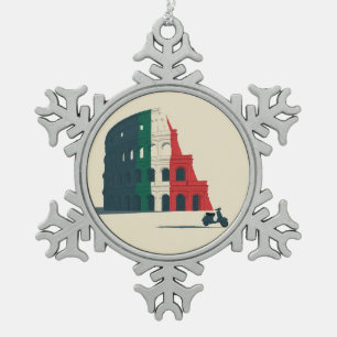 Das Metall-Weihnachts-Schmuckstück "Römisches Weih Schneeflocken Zinn-Ornament