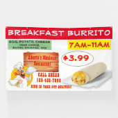 Das mexikanische Restaurant Breakfast Burrito ist Banner (Horizontal)