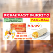 Das mexikanische Restaurant Breakfast Burrito ist Fensteraufkleber (Blatt 2)