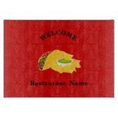 Das mexikanische Restaurant heißt Sie herzlich wil Schneidebrett (Vorderseite)