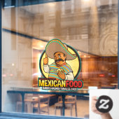 Das mexikanische Restaurant ist köstlich frisch Fensteraufkleber (Café-Fenster)