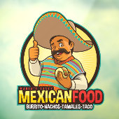 Das mexikanische Restaurant ist köstlich frisch Fensteraufkleber (Blatt 3)