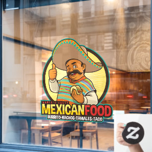 Das mexikanische Restaurant ist köstlich frisch Fensteraufkleber