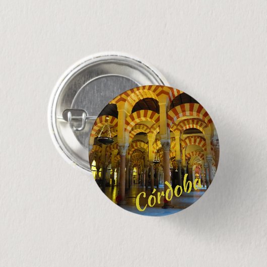 Das Mezquita, Cordoba, Spanien - Knopf Button (Vorne & Hinten)