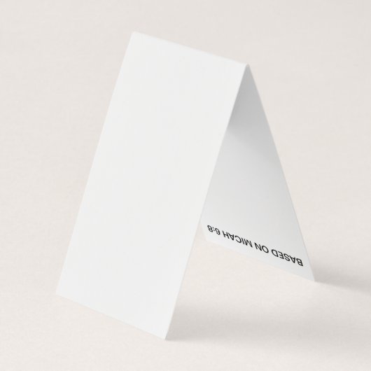 DAS MICAH SIEGEL VISITENKARTEN (Rückseite)