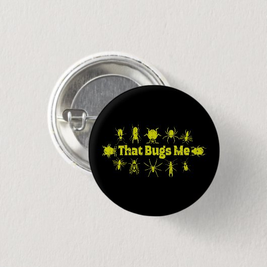 Das mich lustig erschütterte Insektenbugs Button (Vorne & Hinten)