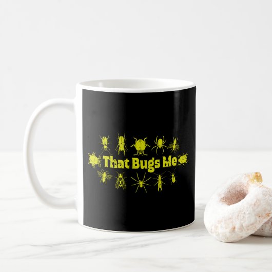 Das mich lustig erschütterte Insektenbugs Kaffeetasse (Mit Donut)
