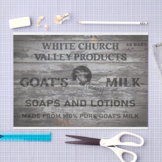 Das Milchdekoutenpapier der weißen Kirchenziege Seidenpapier (Handwerk)