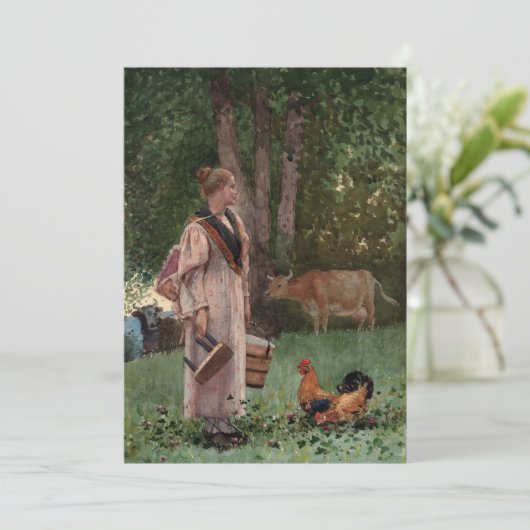 Das Milchmädchen | Winslow Homer (Stehend Vorderseite)