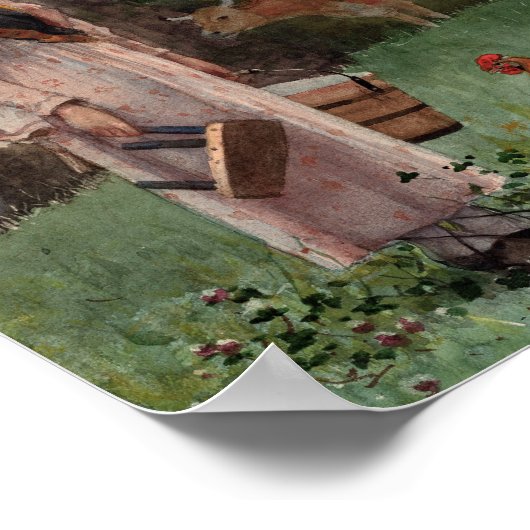 Das Milchmädchen | Winslow Homer Poster (Ecke)