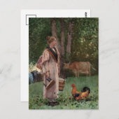 Das Milchmädchen | Winslow Homer Postkarte (Vorne/Hinten)