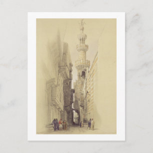 Das Minarett der Moschee von El Rhamree, Kairo, fü Postkarte