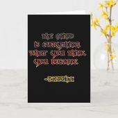 Das Mind-Buddha-Zitat Karte (Gelbe Blume)