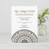 Das minimale Kulturerbe-Design in Sri Lanka Einladung (Stehend Vorderseite)