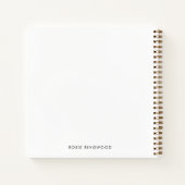 Das minimale White Journal-Notebook für Ihre Träum Notizblock (Rückseite)