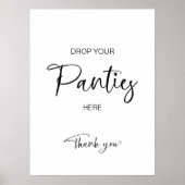 Das Minimalistische Brautparty des Panty Game Sign Poster (Vorne)
