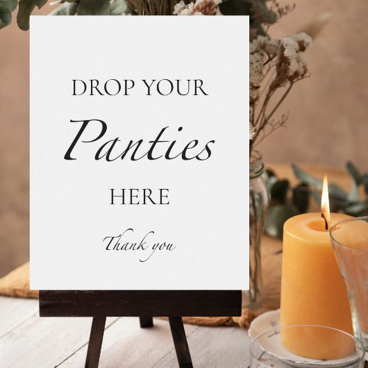 Das Minimalistische Brautparty des Panty Game Sign Poster