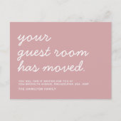 Das Minimalistische moderne Gästezimmer wurde neu Ankündigungspostkarte (Vorderseite)