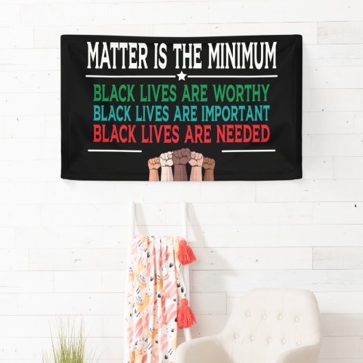 DAS MINIMUM IST DIE FRAGE, SCHWARZES LEBEN SIND SC BANNER (Insitu)