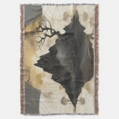 Das misty Mountain Black & Gold Decke (Vorderseite Vertikal)