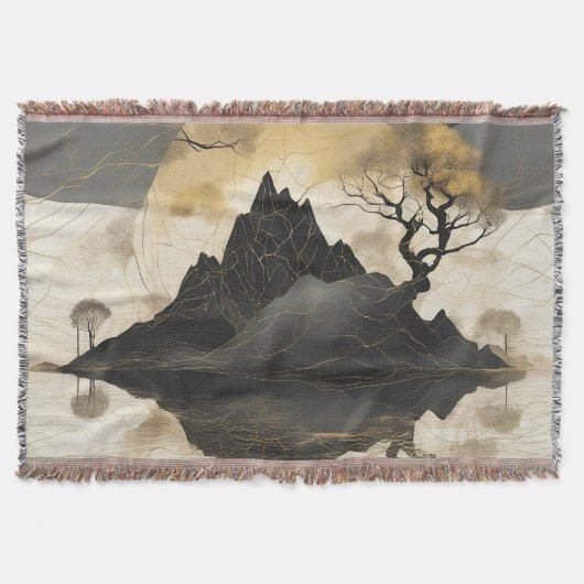 Das misty Mountain Black & Gold Decke (Vorderseite)
